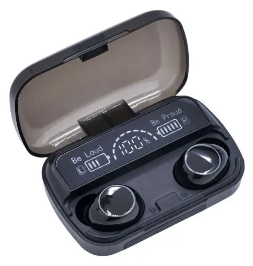 Audífonos Bluetooth M30 Pro con Pantalla Digital y Estuche Transparente